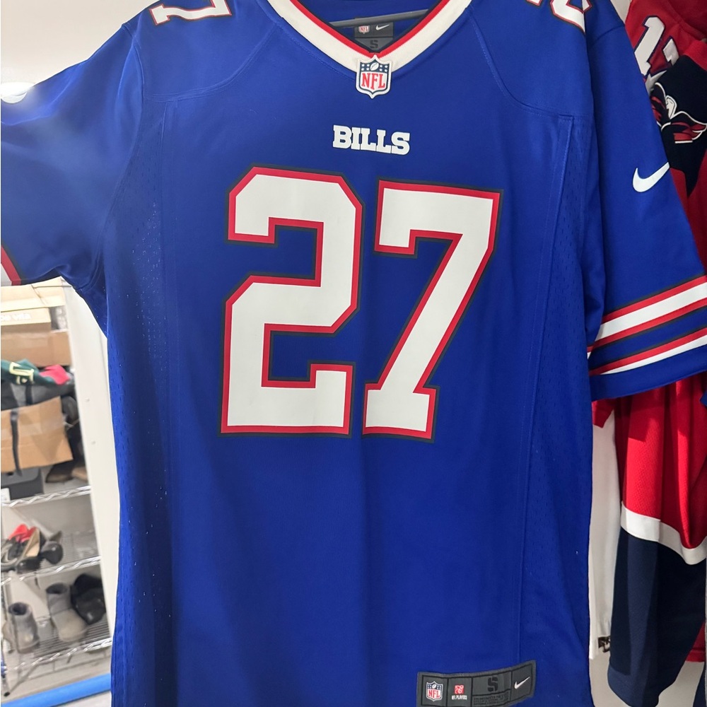 NFL On Field Blue Jersey with Red Accents